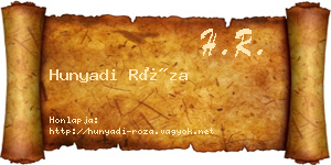 Hunyadi Róza névjegykártya