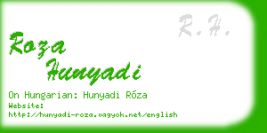 roza hunyadi business card